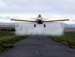 Ag aircraft taking off
